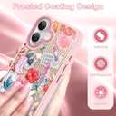 OOK Case for iPhone 16 [Compatible with MagSafe], Luxury Gilded 3D Textured Pink Coastal Beach Ocean Sea Shell Floral Collage Frosted Shockproof for Women Girls Magnetic Phone Cover