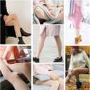 2 x Buauty Plus Size Fleece Lined Tights Womens- Winter Warm Fake Translucent Thermal Pantyhose,Thick Leggings under Dresses (Large-X-Large, Nude)