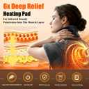 Weighted Heating Pad for Neck and Shoulders and Back,30s Fast Heating for Pain Relief, Ergonomic Heated Wrap, 160 Max Temp 8 Heat & 16 Auto-Off Timers,Memory Function,Birthday Gifts for Women,Black