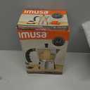 IMUSA 12-Cup Stovetop Espresso Maker, Cast Aluminum Coffee Maker, Cuban Coffee Brewer, Moka Pot Style, Portable Coffee Maker for Home, Camping, or Travel