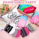 Tisancy 32 Pcs 2026 Girls Trip Gifts Favors Set Include Girls Trip Eye Mask Can Sleeves Socks Travel Makeup Bags for Women Girl Weekend Bachelorette Travel Vacation Party Favors