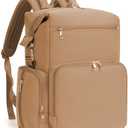 CEI-CEI Neoprene Diaper bag Backpack Waterproof Baby Changing Bags for Mom and Dad with Changing Pad Large Travel Maternity Tote with Insulated Pockets and Organised Compartments (Oat) 