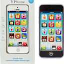 Cooplay Learning Smart Phone Toy Music Lullaby Song Touch Screen Type-C Rechargeable Cell Phone Mobile Yphone for Toddler Baby (Small)