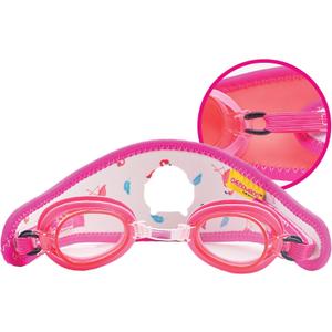 Booggles Kids Adjustable Swim Goggles for Toddlers 25 Years, Anti-Fog Lenses, Hair-Friendly Neoprene Strap (Free Size, Pink)