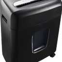Amazon Basics High Security Micro Cut Paper Shredder, 8 Sheet Capacity, CD and Credit Card Shredder with Pull Out Bin, Black