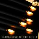 Macarrie 24 Packs Flameless Taper Candles Battery Operated Fake 11 Inch Long Candlelight LED Flameless Candlesticks Flickering Tapered for Spring Summer Wedding(Black)