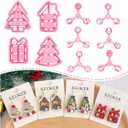 KEOKER Christmas Bookshelf Clay Cutter, 10 Shapes Christmas Clay Earring Cutters for Jewelry Making