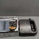 Elite Gourmet ESM2207XSS Sandwich Panini Maker Grilled Cheese, Machine Tuna Melt Omelets Non-stick Cooking Surface, 2 Slice, 750 Watts, Stainless Steel