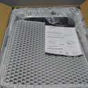 FURTIME Stainless Steel Cat Litter Box with Lid, Metal Kitty Litter Box for Small Cats, Kitten Litter Boxs with Scoop and Mat, Non-Sticky, Anti-Leakage, Easy to Clean, 17"x13"x8.4" (Small) (Silver)