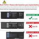 54Wh V6W33 Battery for Dell Inspiron 5310 5320 5330 5410 5420 5425 5430 5435 5440 5445 5625 5630 5635 5640 3511 3515 3525 3530 3535 Vostro 3435 3510 5510 5620 Latitude 3320 3430 3520 3530 XDY9K
