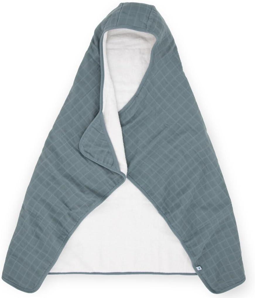 Little Unicorn Hooded Bath Towel | Absorbent Cotton & Terry Blend | Larger Size for Baby & Toddlers, 1-6 Years (Sea)