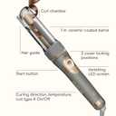 INFINITI PRO CONAIR Curl Secret Automatic Curling Iron, -inch Curling Iron Barrel, Automatic Hair Curler for All Hair Types and Lengths, Dual Voltage for Worldwide Travel, Gray/Gold