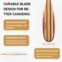 Wooden Canoe Paddle, Wood Paddle for Canoe and Boat, 4.0 FT