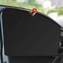Car Side Window Sun Shades, Window Sunshades Privacy Curtains, 100% Block Light for Breastfeeding, Taking a nap, Changing Clothes, Camping (Front Seat 2pcs)