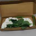 4PCS Real Touch White Hydrangea Artificial Flowers 21'' Large Latex Fake Hydrangea Flowers Faux Hydrangea with Stem for Wedding Home Room Table Centerpiece Indoor Baby Shower Decorations (White)