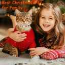 2 x Christmas Cat Collar Breakaway with Bells, Xmas Patterns Kitten Collar with Qr Code Cat Tag Christmas Pattern