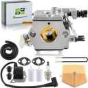 51 55 Carburetor Ignition Coil for Husqvarna 51 55 51EPA 55 55EU1 55 for Rancher 55EPA 55 for Rancher EPA Chainsaw WT-170-1 WT-170 503281504 Engine with Air Filter Spark Plug