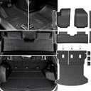 Floor Mats & Cargo Mat with Backrest Mat for 2025-2026 Chevy Equinox(Only Gas)/GMC Terrain, Door Sill Guards, All Weather TPE Car Floor Liners Trunk Mat Accessories for Chevrolet Equinox