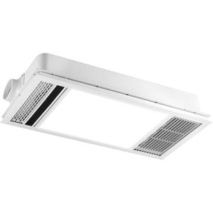 Bathroom Exhaust Fan with Heater and Ventilation Cycle LED Light Combo, Dual Motor Bathroom Fan 2400 Watt Heater, 160 cfm, White