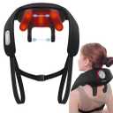 KingPavonini Width Adjustable Neck Massager with 5 Heat Zone, Wireless 6D Shiatsu Shoulder Massager for Pain Relief Deep Tissue, Massager for Neck and Shoulder Pain, Gifts for Men Women Dad Mom