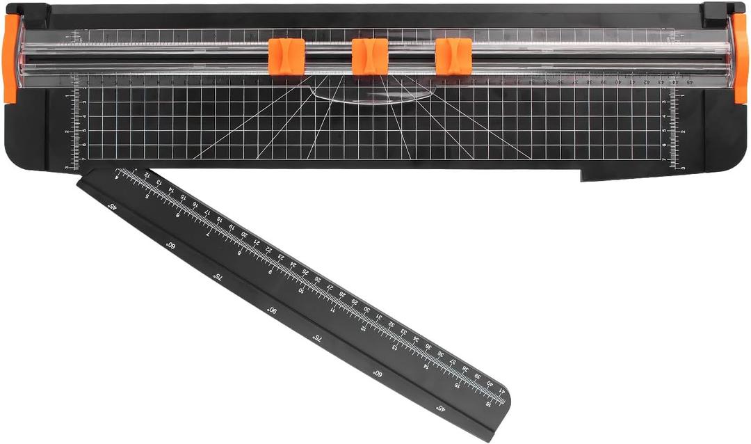 ZEQUAN Paper Cutter 18 inch, 18" Cut Length Large Paper Trimmer Slider for Craft Scrapbooking Cardstock, 3pcs Blade