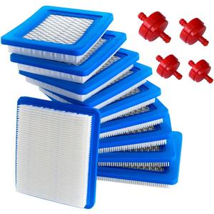 HOODELL 10 Pack 491588S Air Filter + 394358 Fuel Filter Compatible with 491588 4915885, Toro 20332, Craftsman 33644, Pro Performance for Push Lawn Mower