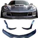 Front Bumper Lip Spoiler for Chevrolet Corvette C7 2014-2019 (Not for ZR1) | with Side Winglets Carbon fiber look