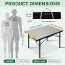 KingCamp Camping Table Folding Portable Table Aluminum Roll Up Lightweight Foldable Large Camp Table for Indoor Outdoor Picnic Backyard, 53.5"X27.5", L Extended Pro 54" x 27.5" x 27.5"
