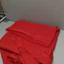 FOLINS&HOME Red Round Tablecloth 70 Inch Waterproof Heavy Duty Wrinkle Free Polyester Fabric Table Cloth, Spillproof Washable Table Cover for Parties, Camping, Picnic, Banquet, Indoor and Outdoor Use