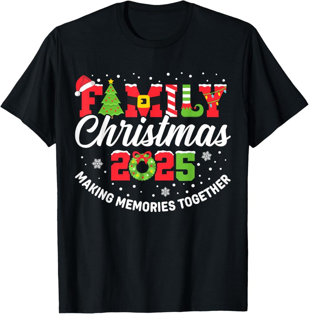 Family Christmas 2025 Matching Outfit Xmas Squad Santa Group T-Shirt, Size: L