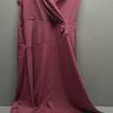 GRACE KARIN 2025 Women's Notch Lapel Ruched Wrap V Neck Business Work Dress Sleeveless A Line Midi Dress, L