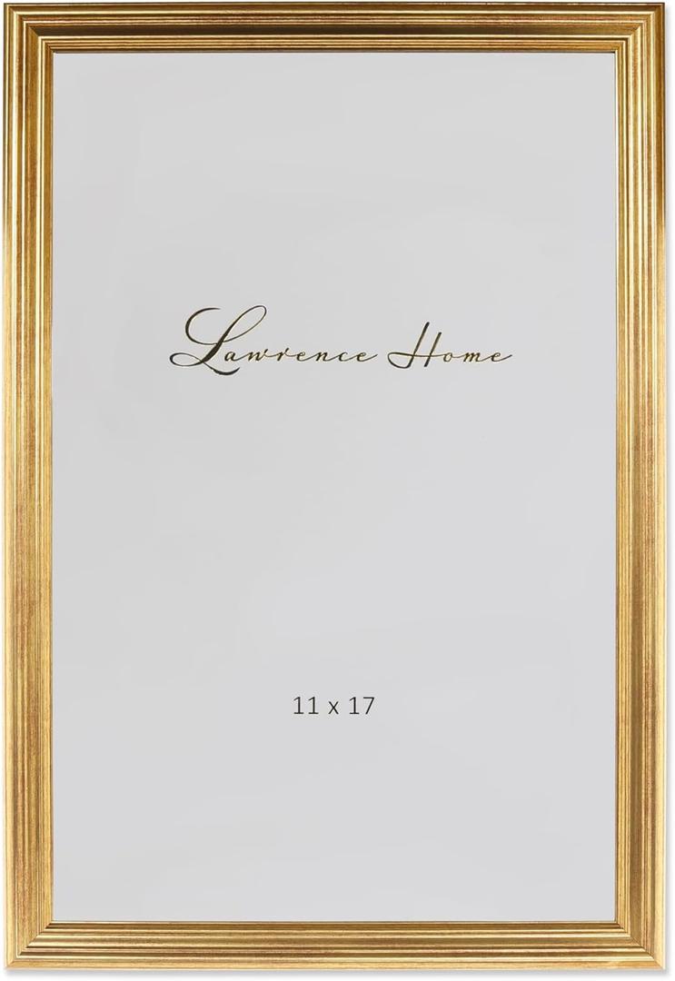Lawrence 536217 11x17 Sutter Burnished Gold Picture Frame