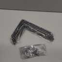 4 Pack - L 6" x H 4" x W1.5, 5mm Thick Black L Shelf Bracket, Iron Shelf Brackets, Metal Shelf Brackets, Floating Shelf, Shelf Supports with Screws