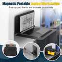 Magnetic Laptop Holder, Portable Workstation with Bag & 3 Super Strong Magnets, 50 lb Capacity Laptop Stand Attach to HVAC, Trucks, Walls, Workshops Equipment Repairs Utility Platform