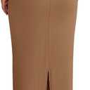 PRETTYGARDEN Women's Off The Shoulder Maxi Dresses 2025 Summer Formal Elegant Cocktail Party Wedding Guest Long Dress (Dark Khaki)