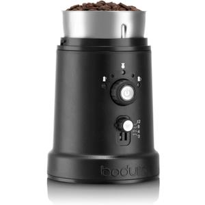 Bodum Bistro Electric Coffee Blade Grinder, Adjustable, 5 Grind Settings, 3 Ounces, Black 