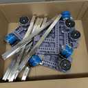 Appliance Trolley with 4 Locking Double Wheel Mini Fridge Racks Adjustable Furniture Portter Mobile Roller Base for Washing Machine, Dryer, Refrigerator, Laundry Base