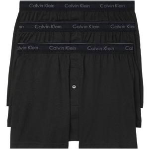 Calvin Klein Men's Cotton Classics 3-Pack Knit Boxer (X-Large, 3 Black)