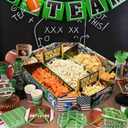 Huge 26 X21 Inch Football Party Favors Supplies Kit, Football Party Decorations, Large Food Display Serving Tray for Tailgate Essentials, Game Day, Birthday Decorations Essentials
