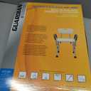 Medline Shower Chair Seat with Padded Armrests and Back | Heavy Duty Shower Chair for Bathtub | Slip Resistant Shower Seat with Adjustable Height | Shower Chair for Inside Shower with 350 lb Capacity