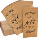 36 Pack Money Cards with Envelopes, A Gift for You Cards for Cash, Holiday's, Birthday's (Kraft Paper, 3.5 x 7.25 In)