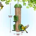 LONA Bird Feeders for Outdoors, Tube Feeder Weatherproof with Multiple Hanging Methods, Wild Bird Feeding Silo for Outside, 3 Port
