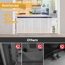 Reinforced 90 Extra Wide Retractable Baby Gate with Cat Door 33 Inch Tall Retractable Gates for Dogs Indoor with Door 7.5 Ft Extra Long Baby Gates for Large Openings Mesh Pet Gate Indoor, White