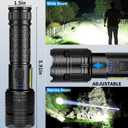 taoquwe Rechargeable LED Flashlights High Lumens, 99,000 Lumen Super Bright Flashlight with 7 Modes & Waterproof, Powerful USB Rechargeable Handheld Flash Light for Camping Home(2 Pack)