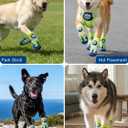 Huafly Tension Knob Dog Shoes Twist-Lock Dog Boots & Paw Protectors for Small Medium Large Dogs,Non-Slip Sole Breathable Mesh Reflective Strap for Hiking Camping Hot Pavement & Hard Floor (7# (Insole Width 3.0″)for 76~95lbs)