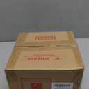 TIPGO Glass Qtip Holder Dispenser - 10 oz Clear Canister Apothecary Jar, Bathroom Vanity Storage Organizer Set for Cotton Swabs, Pads, Floss Picks, Small Containers for Makeup Storage (4 Pack, Black)