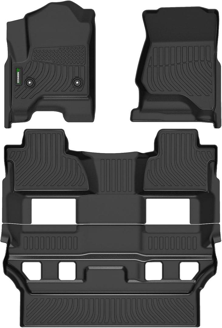 ANBINGOFloor Mats Fit for 2015-2020 Chevy Tahoe/GMC Yukon (Only for Bucket Seat / 7 Seat)(Not for XL), Fit All Weather Floor Mats for Tahoe Cargo Trunk Mat Liner Accessories