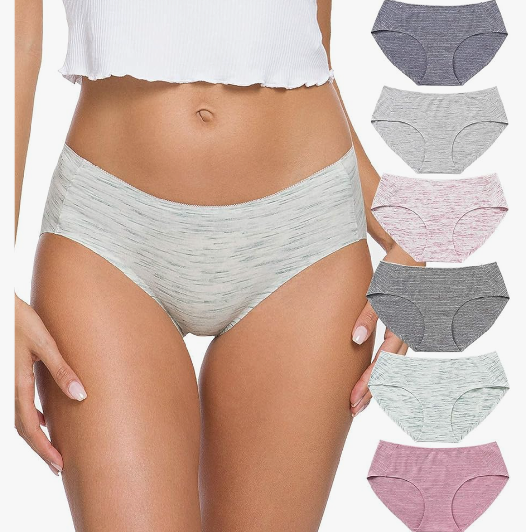 Wealurre Cotton Bikini Women's Breathable Panties Seamless Comfort Underwear L