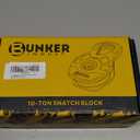 BUNKER INDUST 10T Winch Snatch Block, 22,000 lbs Towing Pulley Blocks for Synthetic Rope or Steel Cable, Offroad Recovery Winch Accessories for Truck, Tractor, ATV, UTV