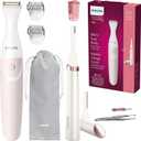 Philips Beauty Women's Bikini Trimmer and Precision Trimmer Special Edition Bundle, BRT387/90,Pink and White (2 Count (Pack of 2))